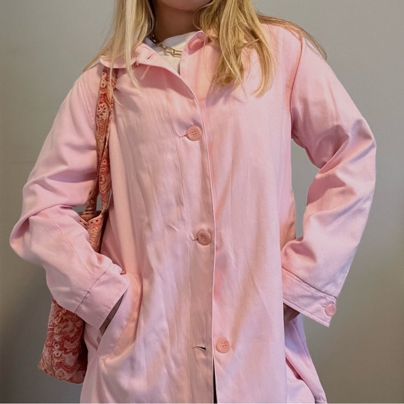 mark reed pink trench coat - Picture 1 of 1